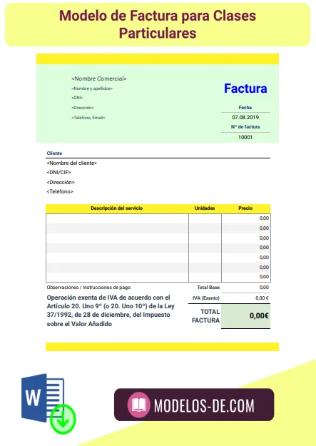 plantilla-modelo-factura-clases-particulares