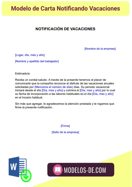 modelo-carta-notificando-vacaciones