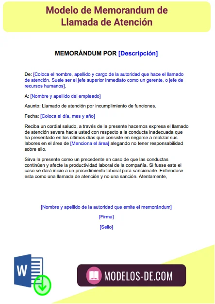 modelo-memorandum-memorando-llamada-llamado-atencion