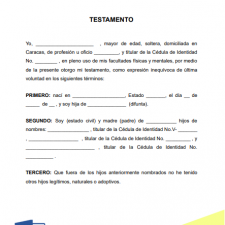 ▷ Modelo de Testamento en Perú en Word | Descarga Gratis