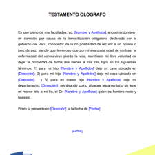 ▷ Modelo de Testamento en Colombia en Word | Gratis