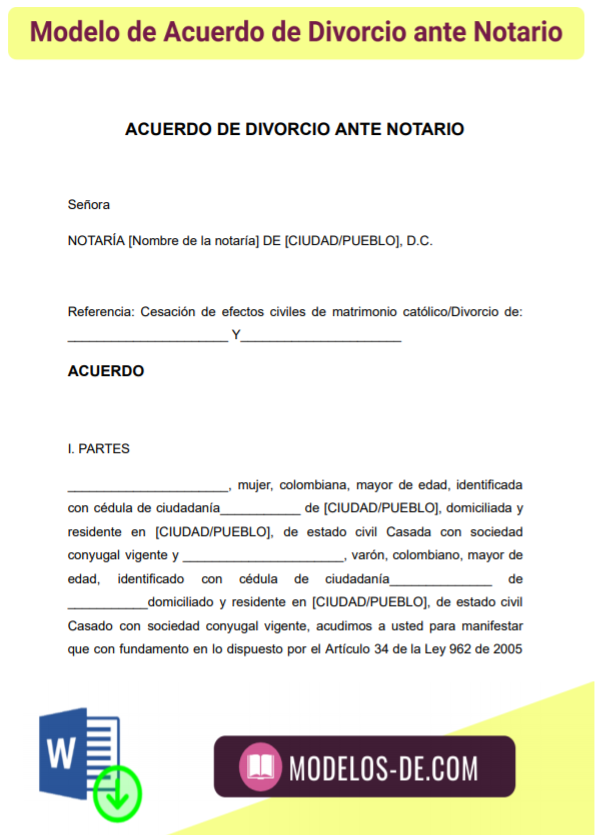 Introducir 85 Imagen Modelo De Acuerdo Para Divorcio Ante Notario Abzlocalmx 1879