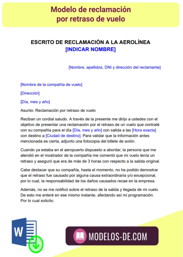 modelo-ejemplo-formato-reclamacion-retraso-vuelo