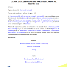 Carta de autorización para conducir un vehículo de empresa