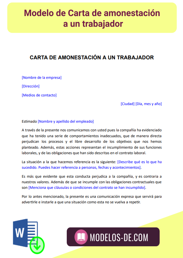 Result Images Of Modelo Carta De Amonestacion Laboral Png Image | My ...