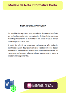 Modelo de Nota informativa en Word | Descarga Gratis